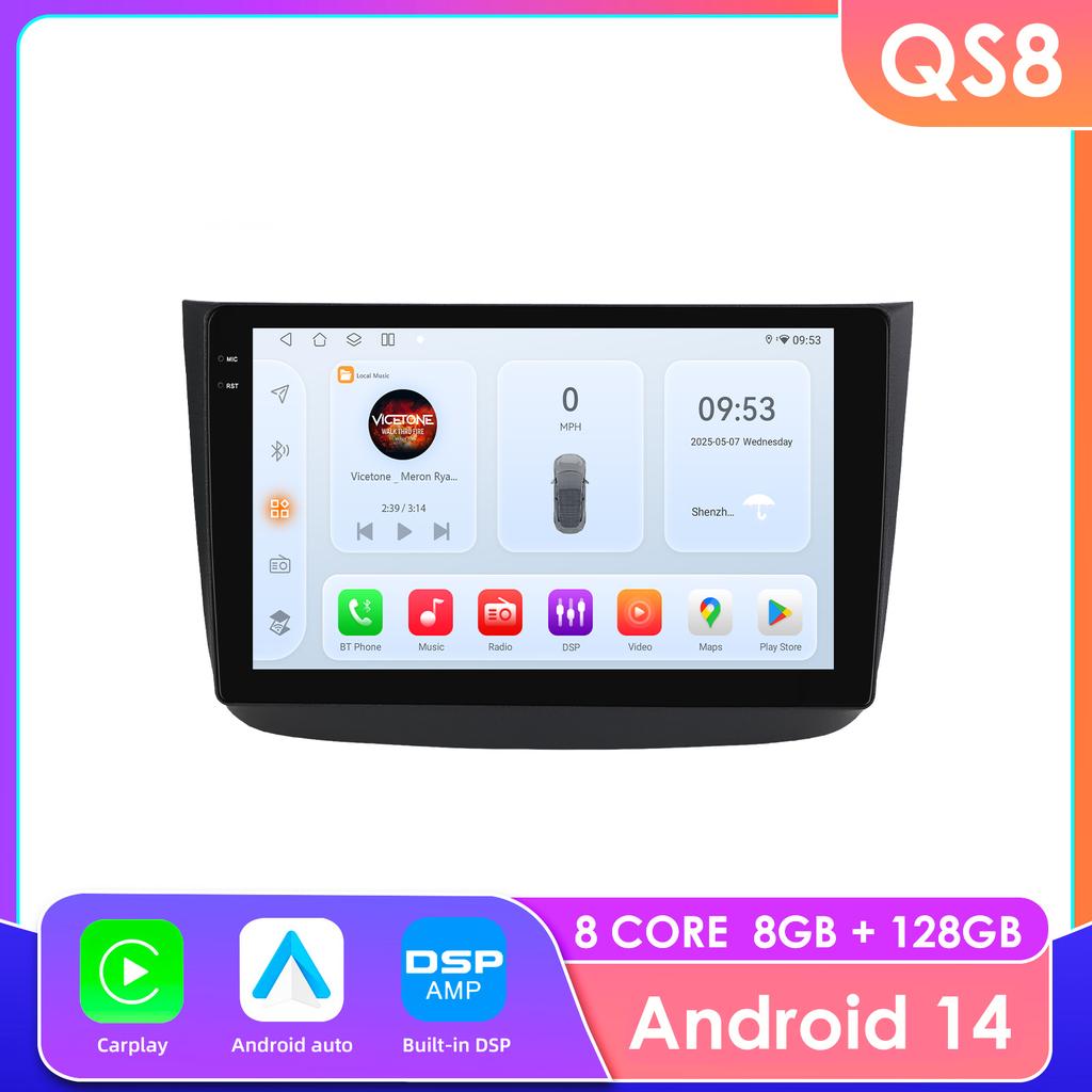 OSSURET Snapdragon Carplay Android for Mercedes Benz Vito 2 Viano W639 2003-2015 Intelligent Screen Video Player Car Radio Multimedia GPS Auto Stereo