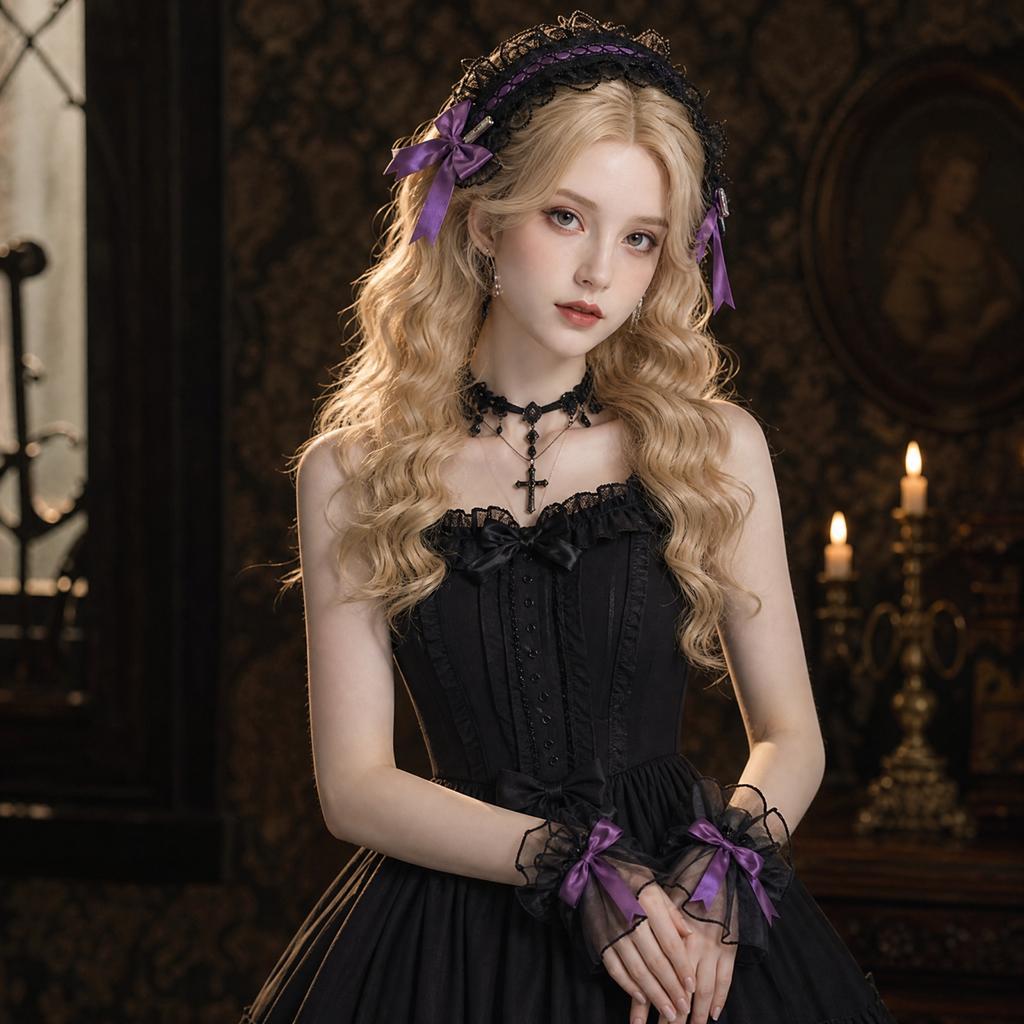 Purple Lace Hair Headbands Set, Narrow Cute Decorative Headbands for Stage Performance, Hair Accessories for Women and Girls