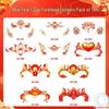 New Year Glitter Tattoo Stickers for Kids: Non-toxic, Easy to Clean, High-End, Cute Forehead Designs.