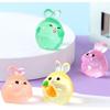 Glow-in-the-Dark Chubby Rabbit Figurine - Miniature Car and Desktop Decoration