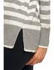 Women's Classic Long Sleeve Striped Turtleneck Sweater MORAJ L Gray