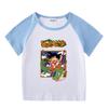 Kids' Summer Color Block Sports Set: Short Sleeve T-shirt & Hot Pants for Boys & Girls