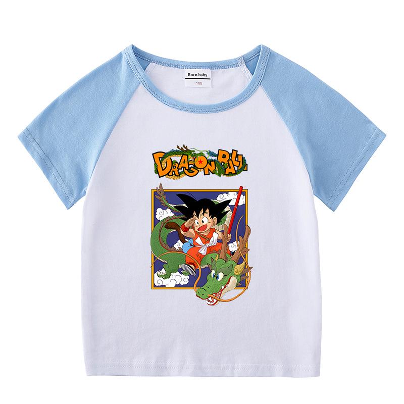 Kids' Summer Color Block Sports Set: Short Sleeve T-shirt & Hot Pants for Boys & Girls