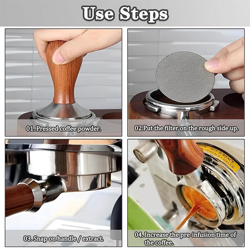 Espresso Screen, 51mm Espresso Filter Screen Mesh Coffee Filter for Espresso Filter Basket 1.7mm Thickness Screen for Espresso M