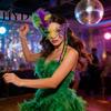 Lace And Bead Masque Masquerade Carnival for Women Mardi Gras Purple Green Yellow Feathered Feather Prom Ball Wedding Halloween Party Favors Vibrant