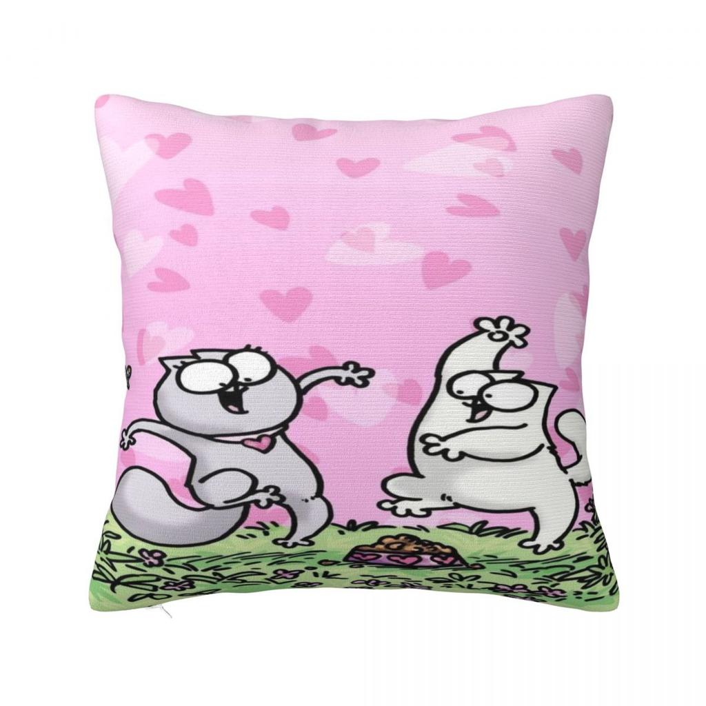 Home Decoration Simons Cartoon Cat Cats Pillowcases Stuff Pillow Covers Zippered Multi-Size