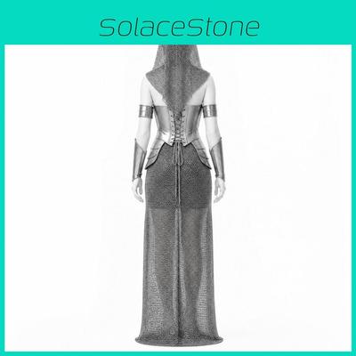 Medieval Fantasy Chainmail Dress For Cosplay And Halloween Costumes