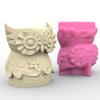 Owl Mom Dad Gypsum Flower Pot Silicone Mold Epoxy Resin Casting Mold Succulent Vase Cement Clay Mold Pen Holder Mold