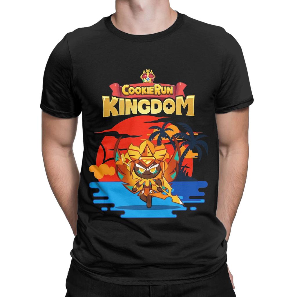 Cookie Run Kingdom Cotton T Shirt For Mens Summer Street Style T-Shirts Crew Neck Trending Tees Oversize Print Clothes