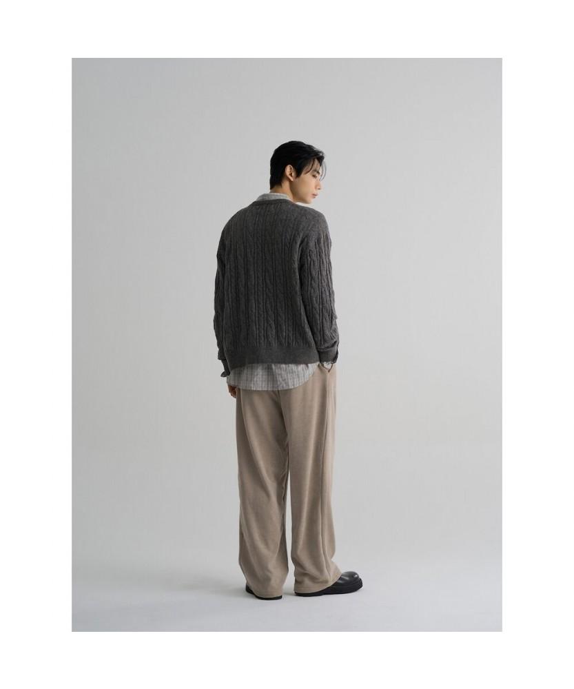 8SECONDS Lightweight Cable Round Cardigan Ash