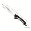 1pc Stainless Steel Barbecue Tongs, Anti-scald and Anti-slip, Bright Korean Food Tongs, Steak Tongs, Buffet Restaurant Tongs
