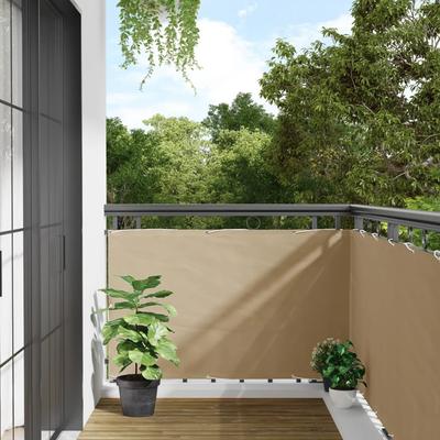 Vidaxl Balcony Screen, Beige, 90X500 Cm, Oxford Fabric