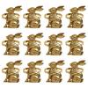 Pack of 12 Easter Rabbit Napkin Rings Metal Designs Napkin Buckles Accessories for Wedding Banquets and Home Use