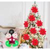 (Mischfarbe (36 Stück)) Weihnachts-Poinsettien Rot/Gold Samt Dekorative Künstliche Blumen Weihnachtsblumen aus Samt Weihnachtsdekorationsartikel