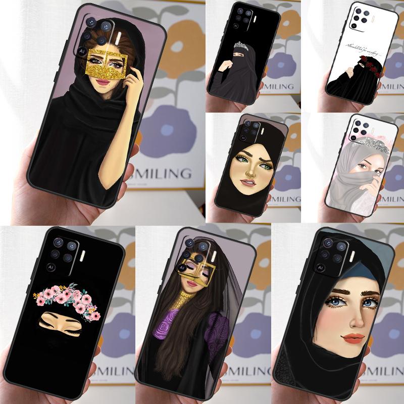 Islamic Muslim Hijabi Girls For OPPO A53S A57S A54 A74 A94 A17 A77 A58 A78 A98 A5 A9 A96 A76 A16 A52 A72 A79 A15 Case