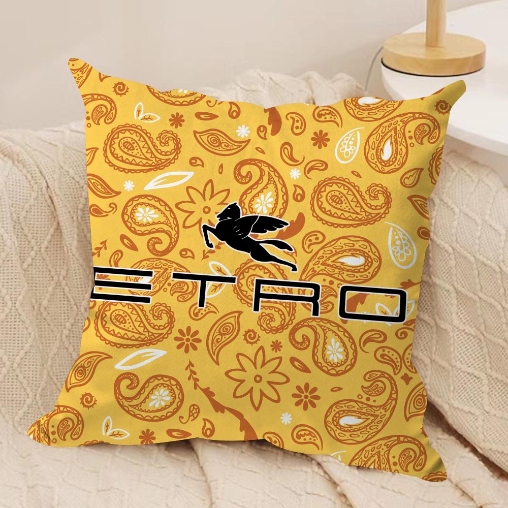 Fashion Design EEtroS Cushion Cover Short Plush Doublesided Print Square Throw Pillow Covers Sofa Home Cushion Decor