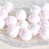 5Pcs Cute Straight Hole Flower Cartoon Round Beads Bracelet Materials Hand-painted Handmade DIY
