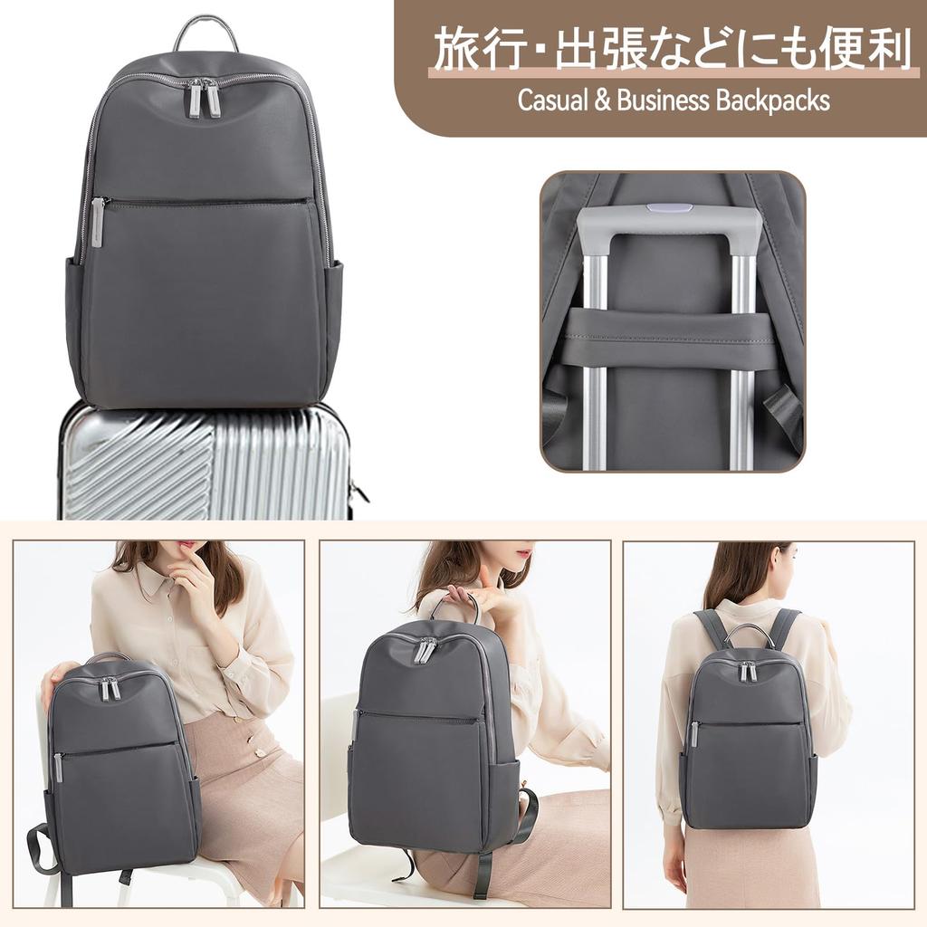 Ladyfan Damen Business Rucksack, Leicht, Großes Fassungsvermögen, Wasserdicht, Perfekt für den Weg zur Arbeit, PC, A4-Format Stauraum, Stilvoll, Arbeit und Reisen