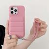 For iPhone 14 Pro Case Card Slots Kickstand PU Leather+PET Phone Cover with Wrist Strap