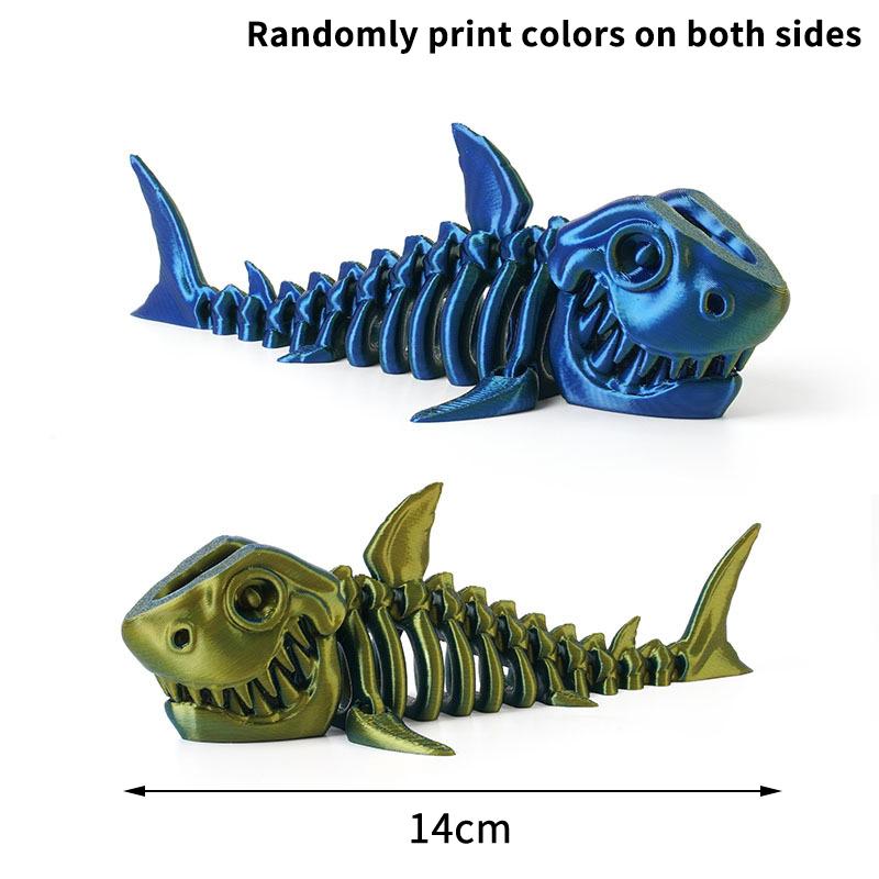 3D Printed Shark, Skeleton Model Jointed Full Movable Birthday Gift Realistic Animals Decorative Desktop