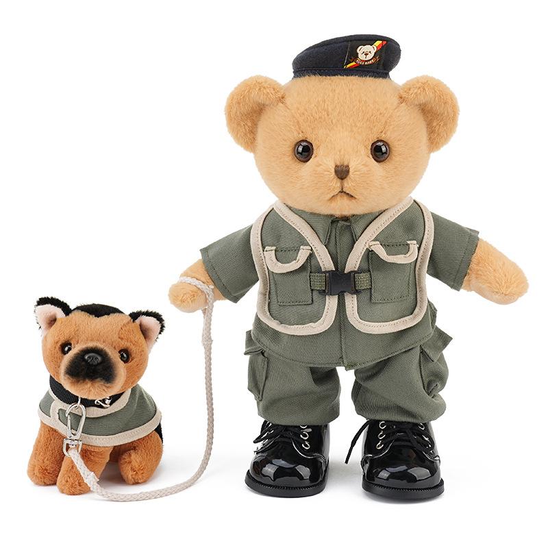 Hug Baby Classic Police Bear Fire Teddy Bear Plush Toy Doll Doll Search and Rescue Dog Doll