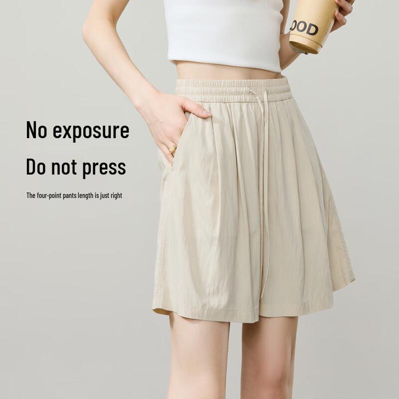 ESE-Y Women's Loose High-Waist Pleated Skort Shorts
