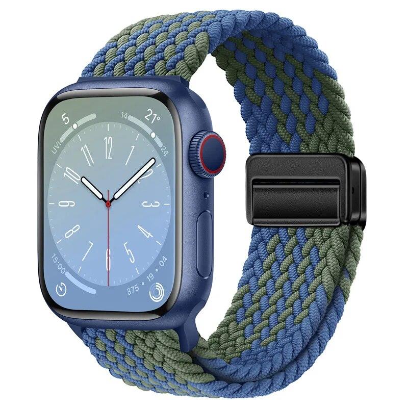 Nylon Strap For Apple Watch 44mm 45mm 49mm 42mm 38mm 40mm 41mm Watchband Bracelet for iWatch Series Ultra 9 8 7 6 5 4 SE 3 Band