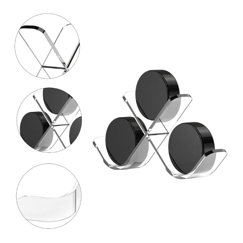 Acryl Eishockey Puck Ausstellungsständer Klar Eishockey Puck Vitrine 3 Schlitze Halter Sammlerfigur Ständer Einfach zu installieren