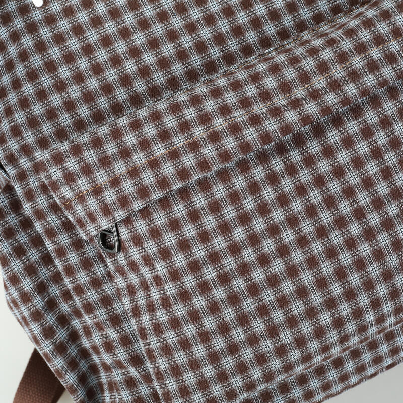 Junior School Bag Women's Check Backpack College Style Travel Backpack