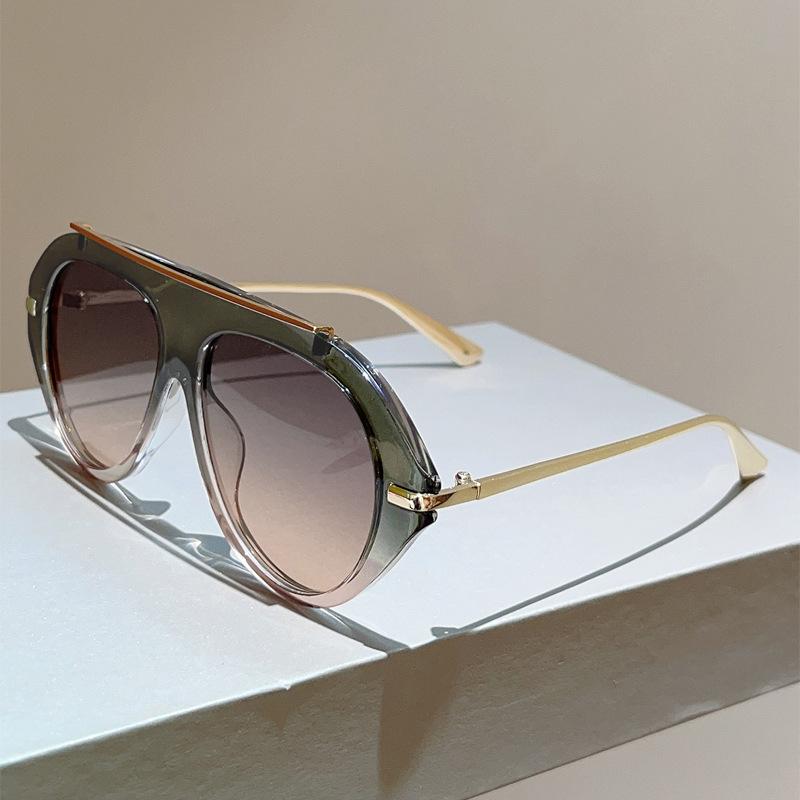 Fashion sunglasses women's high-end UV-proof toad glasses European and American new large-frame personalized sunglasses street shooting
