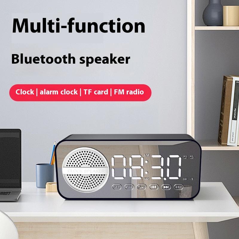Wireless Bluetooth Speaker Clock Alarm Clock Audio Smart Voice Speaker Student Home Outdoor Radio