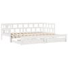Extendable Daybed with Drawers Without Mattress White 80x200 Cm