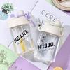 Water Bottle Dudu Cup Large Capacity Straw Water Cup Dopamine Plastic Cup Portable Student Outdoor Sports Double Drinking Cup