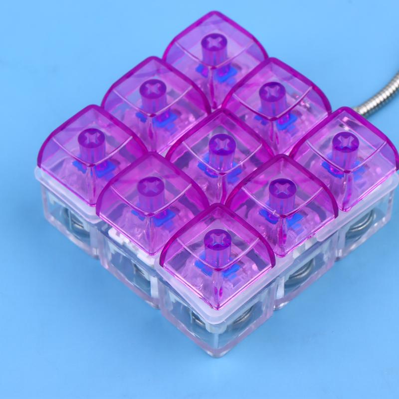 Fully Transparent Cap Silent Axis Decompression Button Decompression Tester Keyboard Silent Keychain