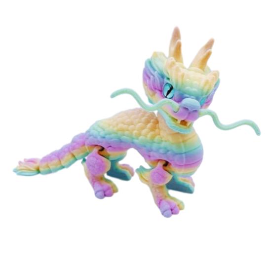 3D Printed Kirin Ornament Flexible Articulated Qilin Model with Movable Joints Small Kirin Fidget Toy