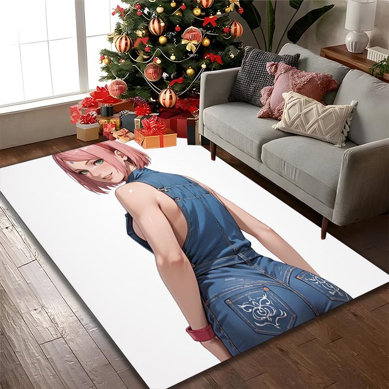 [naruto Printed Carpet] Non-slip Office Rug, Cozy Area Carprt for Living Room Use, Soft Home Sofa Chair Mat