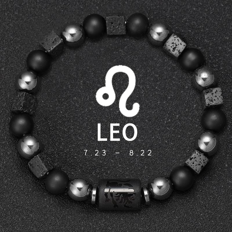 12 Zodiac Natural Stone Bracelets - Cancer, Virgo, Leo, Libra Designs, Ideal Couples & Friendship Gifts, Unisex Jewelry (Pulsera