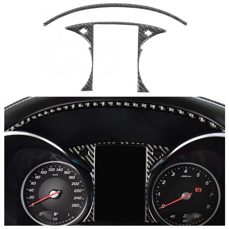 

2 шт. полосы панели управления консоли из углеродного волокна подходят для Mercedes Benz C-Class W205 GLC C180 C200L