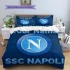 SSC Napoli Custom Name Pattern Bedding,Quilt Set Quilt Cover Pillowcase Home Birthday Gift(1 * duvet cover + 2 * pillowcase, without core)