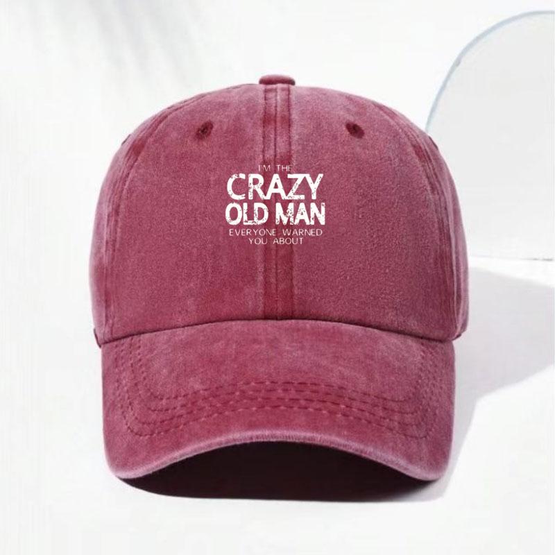 

Funny Quote Vintage Washed Cotton Baseball Cap Adjustable Distressed Trucker Hat for Men Humorous Sarcastic Cotton Old Man Cap розы красного