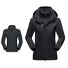Women's 3 In 1 Thick Hiking Jacket Fleece Waterproof Winter Windbreaker Outdoor Warm Camping Jacket Women Windproof Coat