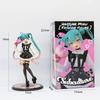 19cm Sexy Girl Hatsune Miku Anime Figure Fashion Subclture Miku Action Figure Room Decorations PVC Collection Model Doll Toys