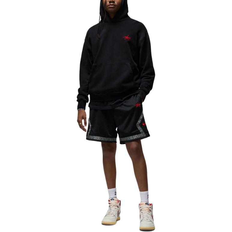 Air Jordan X Awake NY Fleece Hoodie Black/Sail/University Red Men Tops FQ5443-010