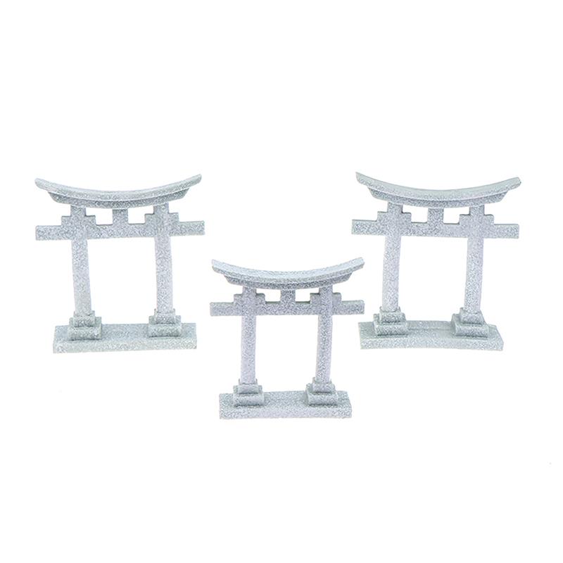 Torii Gate Aquarium Decor Miniature Ornamenttank Garden Shrine Shinto Landscape Sandstone Micro Decoration Simulation