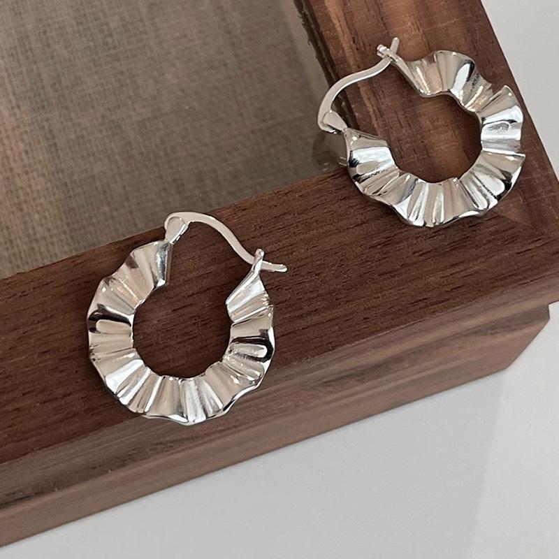 Xiaomi BF CLUB 925 Sterling Silver Vintage Round Strip Earrings For Women Trendy Earring Jewelry Prevent Allergy Party Accessories Gift