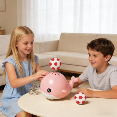 Electric Floating Ball Whale Toy with 2 Balls USB Rechargeable Babies Educational Whale Blowing Suspension Ball Interactive Toy Toddlers Boys Girls