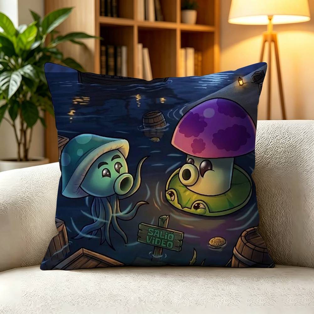 PPVZ Plants vs Zombies Plant Zombie Square DoubleSided printed Pillow Case Bedroom Bedside Pillow Sofa Cushion Cover