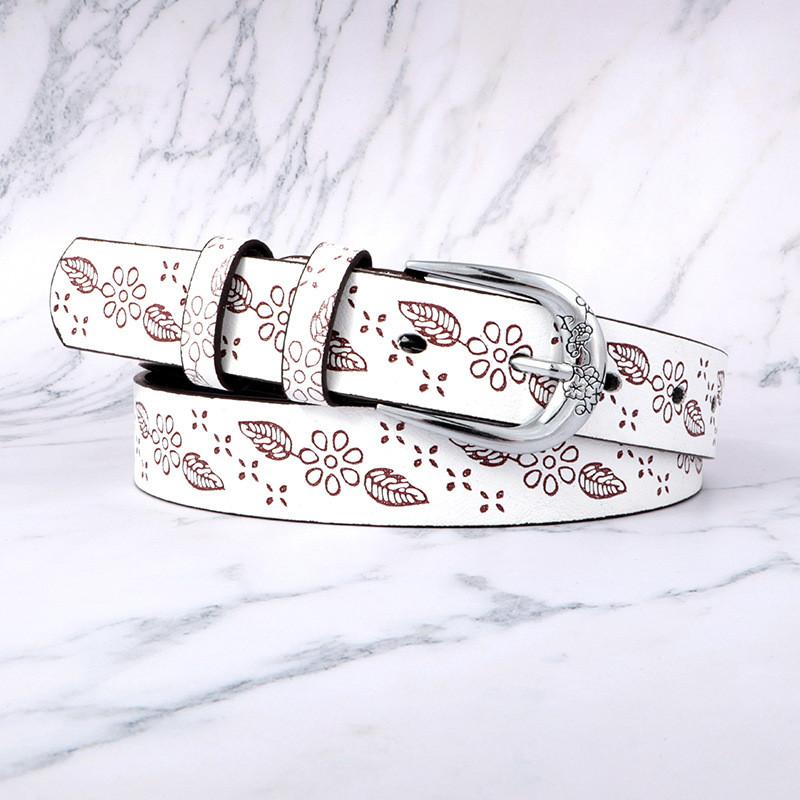 Style Retro Ethnic Belt Leaf Embossing Design Suitable For Daily Dressing