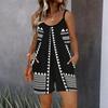 Womens Sleeveless Spaghetti Strap Romper Flower Print Pocket Short Jumpsuit