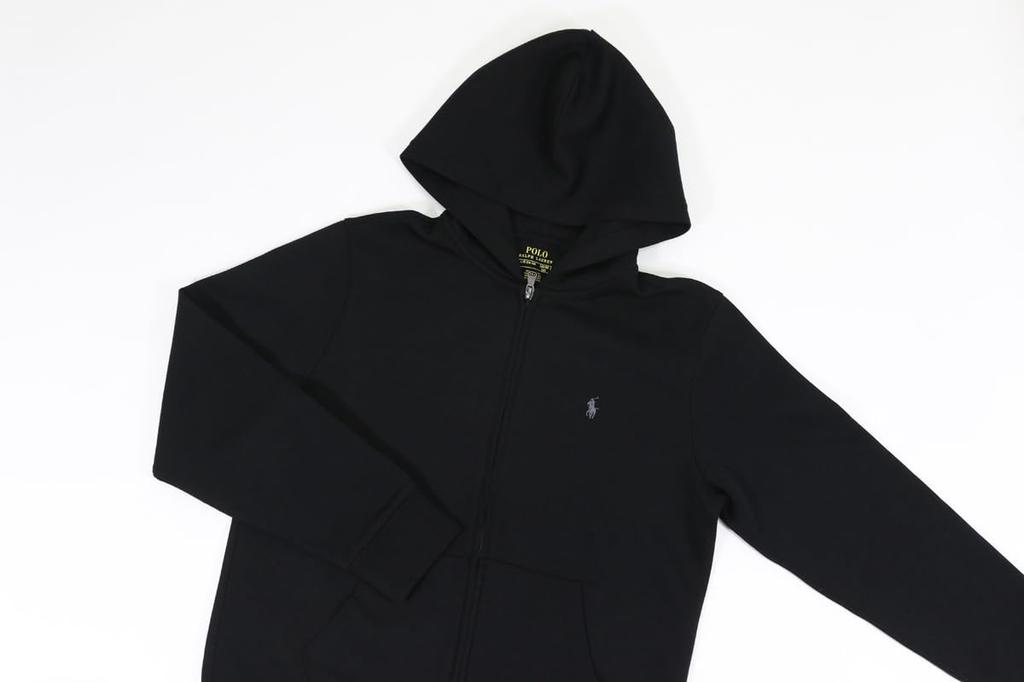 Polo Ralph Lauren Embroidered Pony Jersey Size Boys' Zip-Up Hoodie, 01020084-L-BLACK [Used]